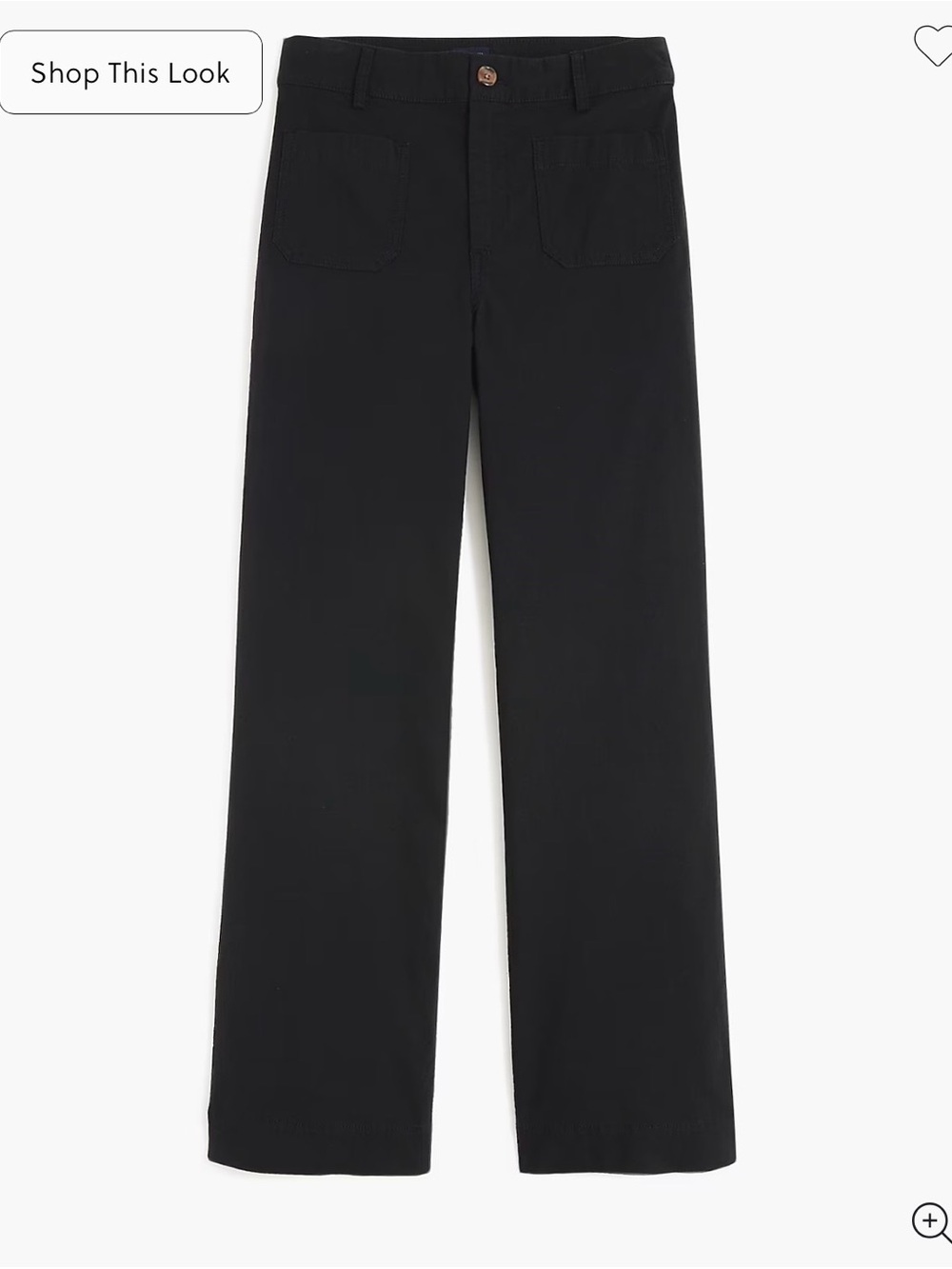 J. Crew Black Wide-Leg Lizzie Pant
